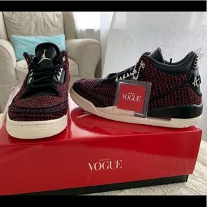 Vogue x Air Jordan 3 AWOK red sneakers